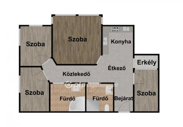 Kiadó téglalakás, albérlet, Debrecenben 320 E Ft / hó