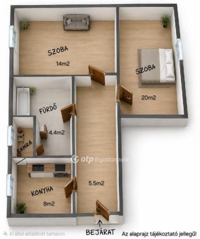 Eladó téglalakás, Dunaújvárosban 35.9 M Ft, 2 szobás