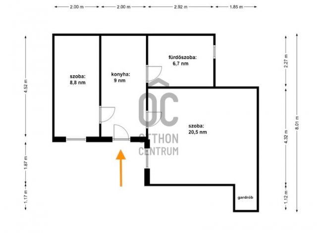 Eladó téglalakás, Budapesten, V. kerületben 75.9 M Ft, 2 szobás