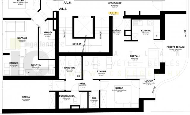 Eladó téglalakás, Szegeden 131.36 M Ft, 3 szobás