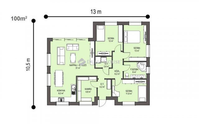 Eladó családi ház, Kecskeméten 51.5 M Ft, 4 szobás