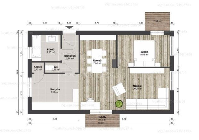 Eladó téglalakás, Budapesten, XVIII. kerületben 75 M Ft