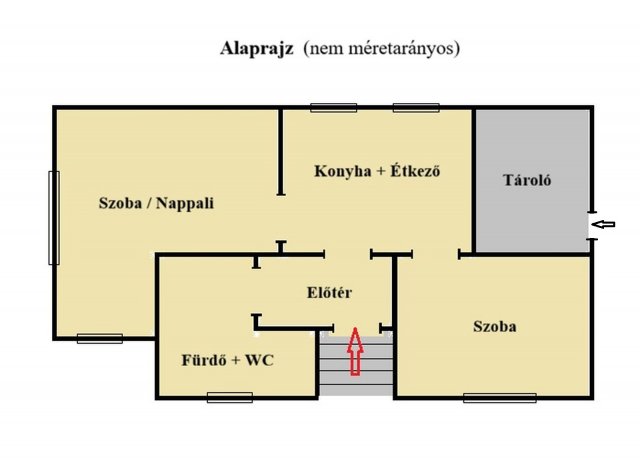 Eladó családi ház, Pápán 34.8 M Ft, 2 szobás