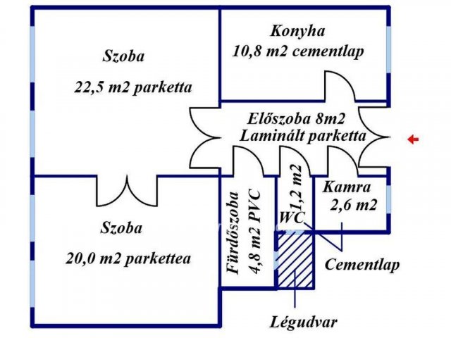 Eladó téglalakás, Miskolcon 34.9 M Ft, 2 szobás