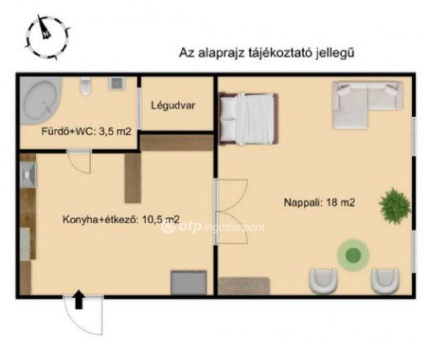 Eladó téglalakás, Budapesten, XIV. kerületben 45.9 M Ft