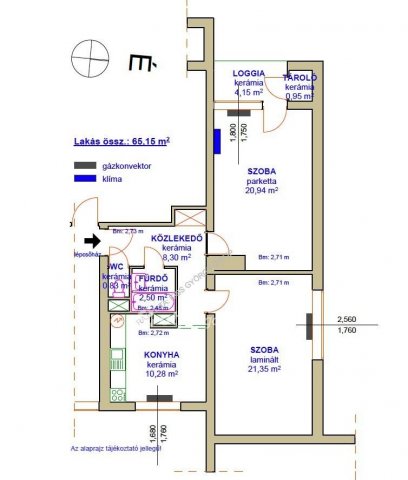 Eladó téglalakás, Tiszafüreden 33 M Ft, 2 szobás