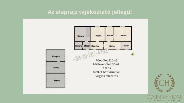 Eladó mezogazdasagi ingatlan, Balástyán 19.9 M Ft, 3 szobás