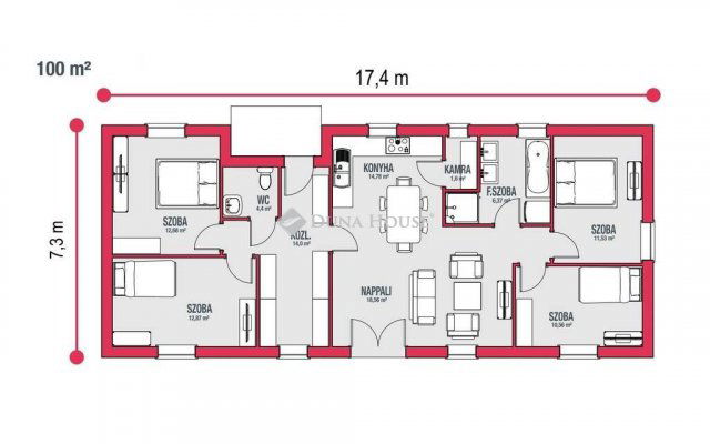 Eladó családi ház, Kecskeméten 51.5 M Ft, 5 szobás