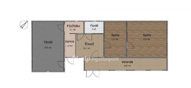 Eladó családi ház, Dömsödön 25.5 M Ft, 2 szobás