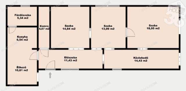 Eladó családi ház, Homokmégyen 5.2 M Ft, 3 szobás