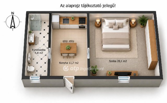 Eladó családi ház, Kiskunlacházán 19.9 M Ft, 1 szobás