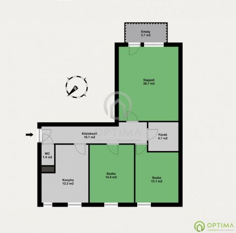 Eladó téglalakás, Budapesten, XIX. kerületben, Báthory utcában