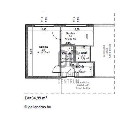 Kiadó panellakás, albérlet, Ózdon 65 E Ft / hó, 2 szobás