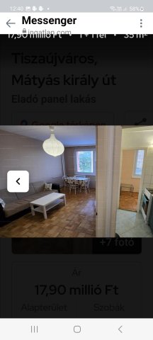 Kiadó panellakás, albérlet, Tiszaújvárosban 120 E Ft / hó