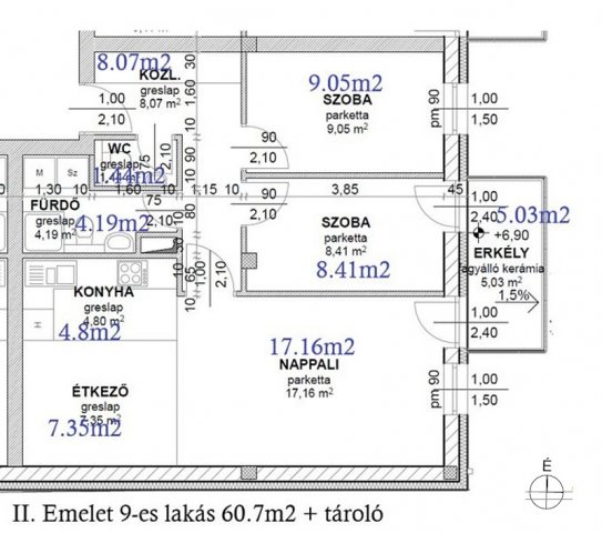Eladó téglalakás, Érden 77.99 M Ft, 3 szobás