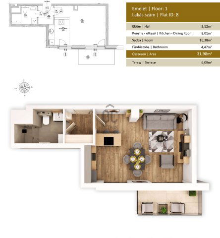 Eladó téglalakás, Budapesten, VIII. kerületben, Baross utcában