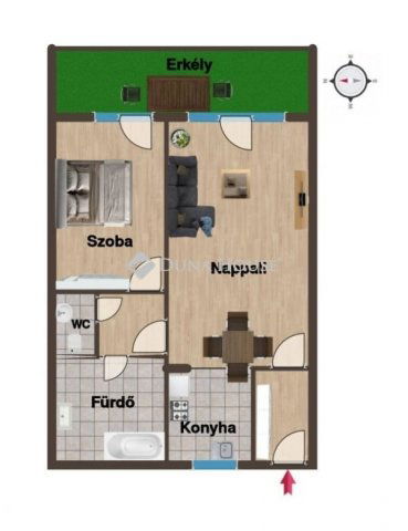 Eladó téglalakás, Budapesten, IV. kerületben 84.9 M Ft, 2 szobás