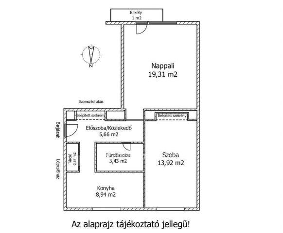 Eladó téglalakás, Mosonmagyaróváron 43.9 M Ft, 2 szobás