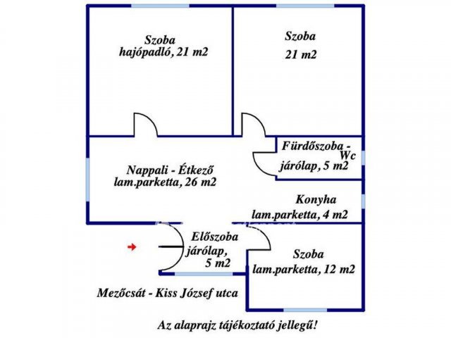 Eladó családi ház, Mezőcsáton 22 M Ft, 2+1 szobás