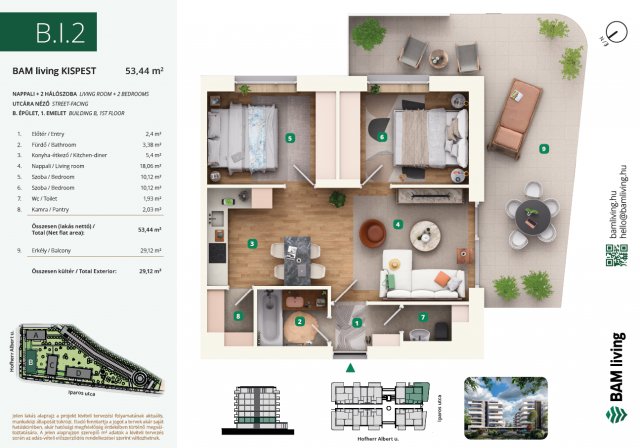 Eladó téglalakás, Budapesten, XIX. kerületben, Iparos utcában