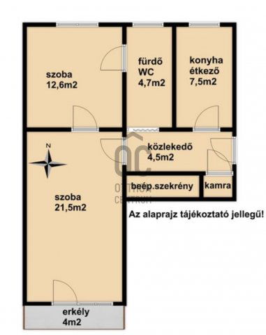 Eladó téglalakás, Nagykanizsán 24.9 M Ft, 2 szobás