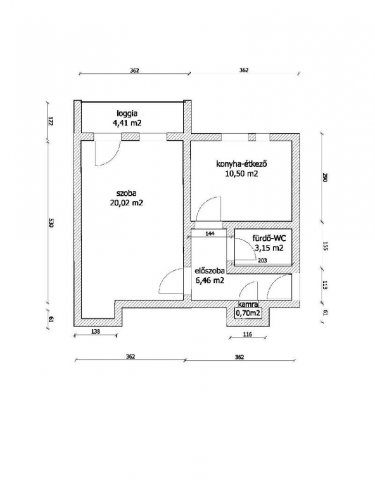 Eladó téglalakás, Győrött 49.6 M Ft, 1 szobás