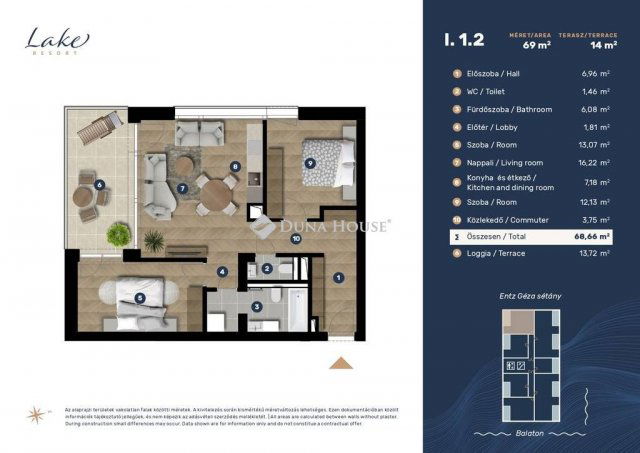 Eladó téglalakás, Keszthelyen 96.5 M Ft, 3 szobás