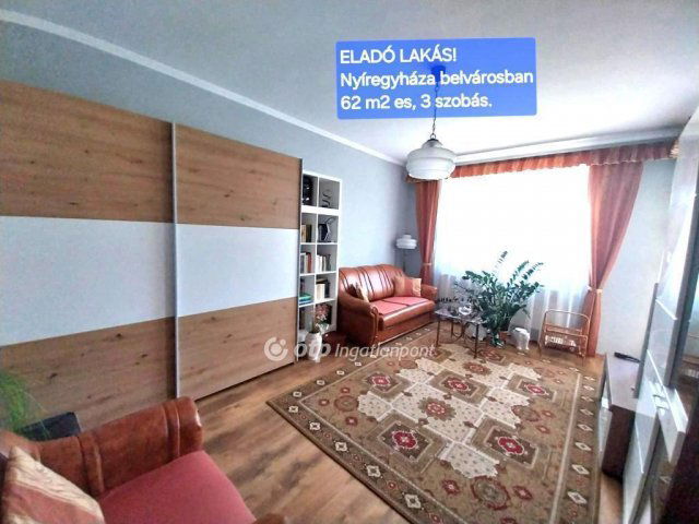 Eladó téglalakás, Nyíregyházán 53.8 M Ft, 1+2 szobás
