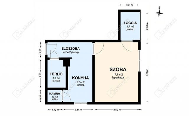 Eladó téglalakás, Miskolcon 26.9 M Ft, 1 szobás