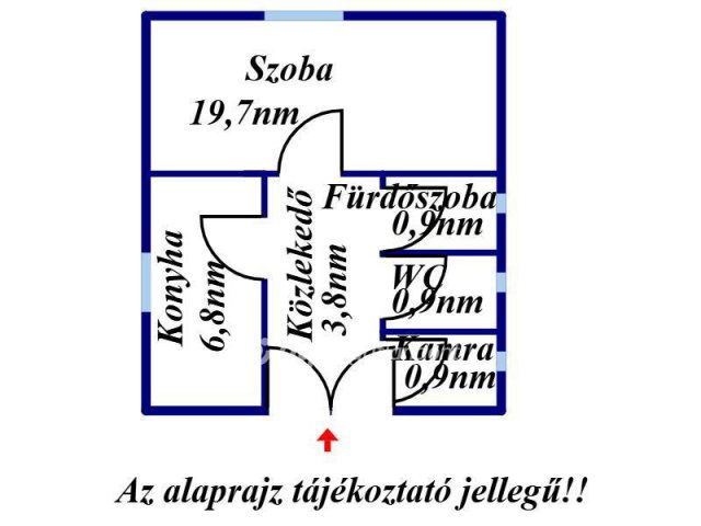 Eladó téglalakás, Jászberényben 17.2 M Ft, 1 szobás