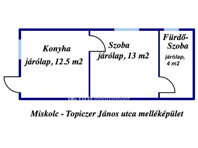 Eladó családi ház, Miskolcon 24.5 M Ft, 1 szobás