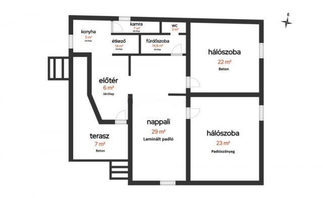 Eladó családi ház, Sajóbábonyon 45 M Ft, 3 szobás