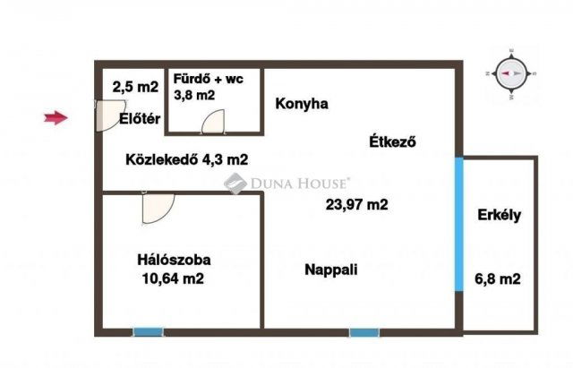 Eladó téglalakás, Debrecenben 72 M Ft, 2 szobás