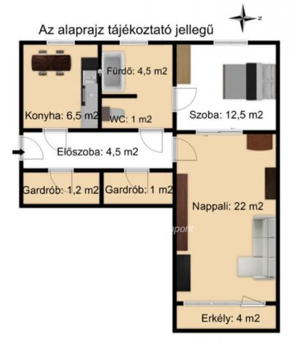 Eladó panellakás, Budapesten, IX. kerületben 64.9 M Ft, 2 szobás