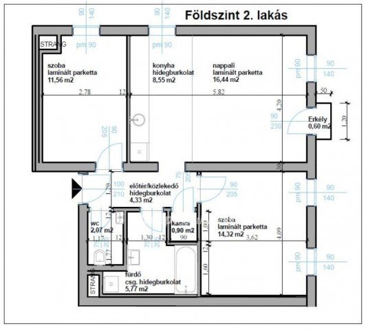 Eladó téglalakás, Bicskén 61.9 M Ft, 3 szobás