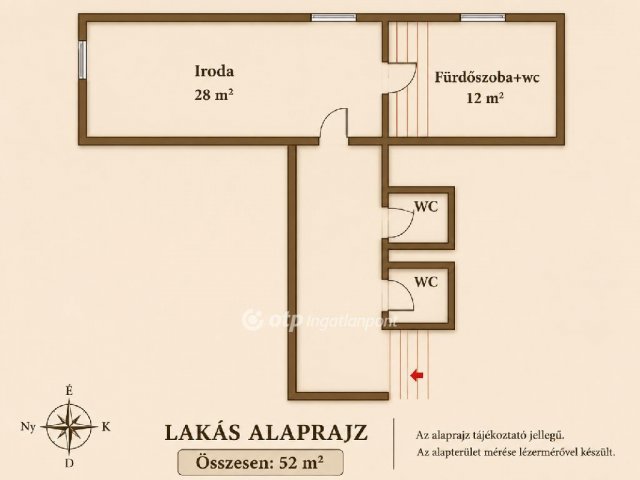 Kiadó iroda, Debrecenben 320 E Ft / hó, 1 szobás