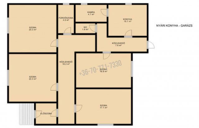 Eladó családi ház, Tiszanánán 16.9 M Ft, 4 szobás