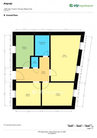 Kiadó téglalakás, albérlet, Pápán 160 E Ft / hó, 3 szobás