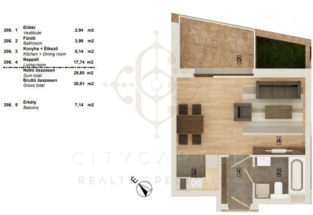 Eladó téglalakás, Budapesten, VIII. kerületben 55.99 M Ft