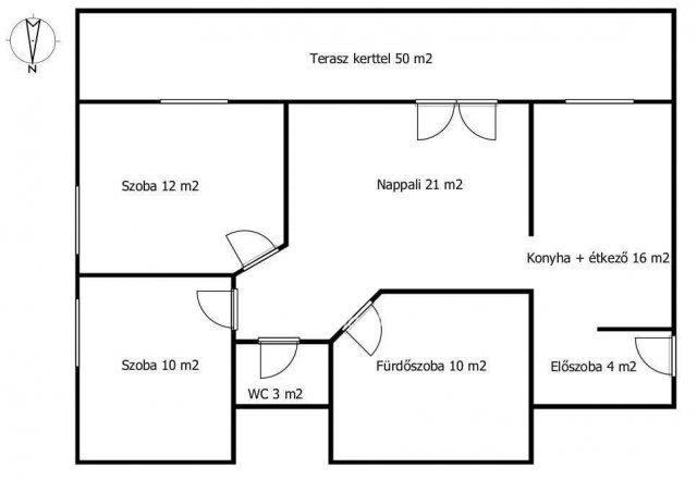 Eladó téglalakás, Halásztelken 74 M Ft, 3 szobás