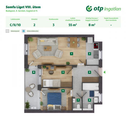 Eladó téglalakás, Budapesten, X. kerületben, Ceglédi úton