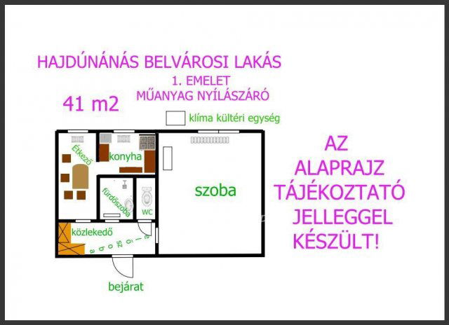 Eladó panellakás, Hajdúnánáson 29.9 M Ft, 1 szobás