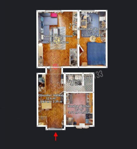 Eladó téglalakás, Budapesten, IX. kerületben 82.5 M Ft, 2 szobás