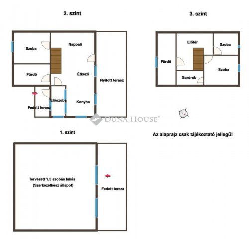 Eladó családi ház, Telkin 134.99 M Ft, 3+1 szobás