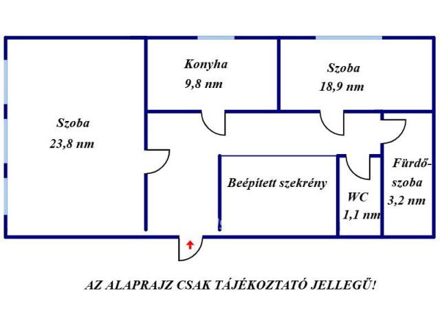 Eladó téglalakás, Lajosmizsén 47.5 M Ft, 2 szobás