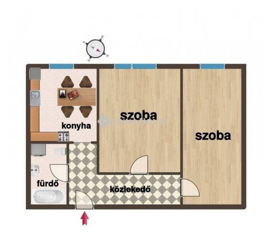 Eladó téglalakás, Szombathelyen 41.5 M Ft, 2 szobás