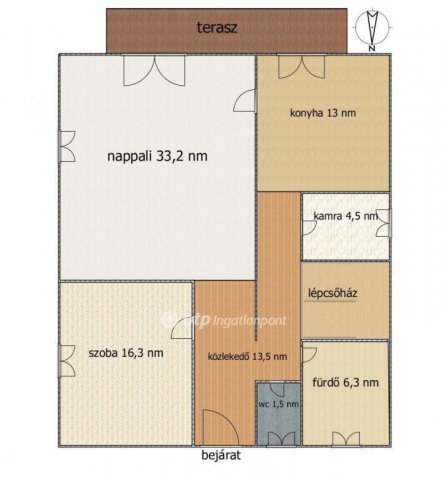 Eladó családi ház, Kiskunlacházán 79.9 M Ft, 5 szobás