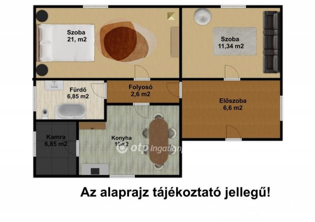 Eladó családi ház, Gönyűn 44.9 M Ft, 2 szobás