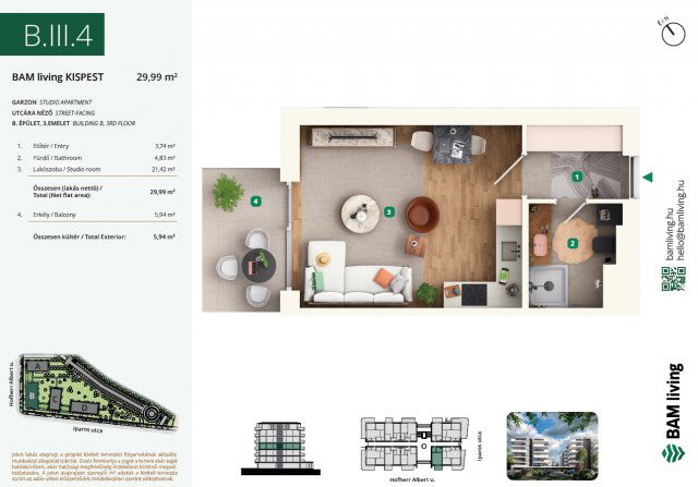 Eladó téglalakás, Budapesten, XIX. kerületben, Iparos utcában