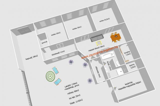 Eladó családi ház, Őcsényen 56.9 M Ft, 4 szobás